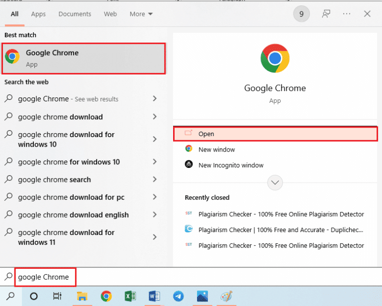 Launch Google Chrome 