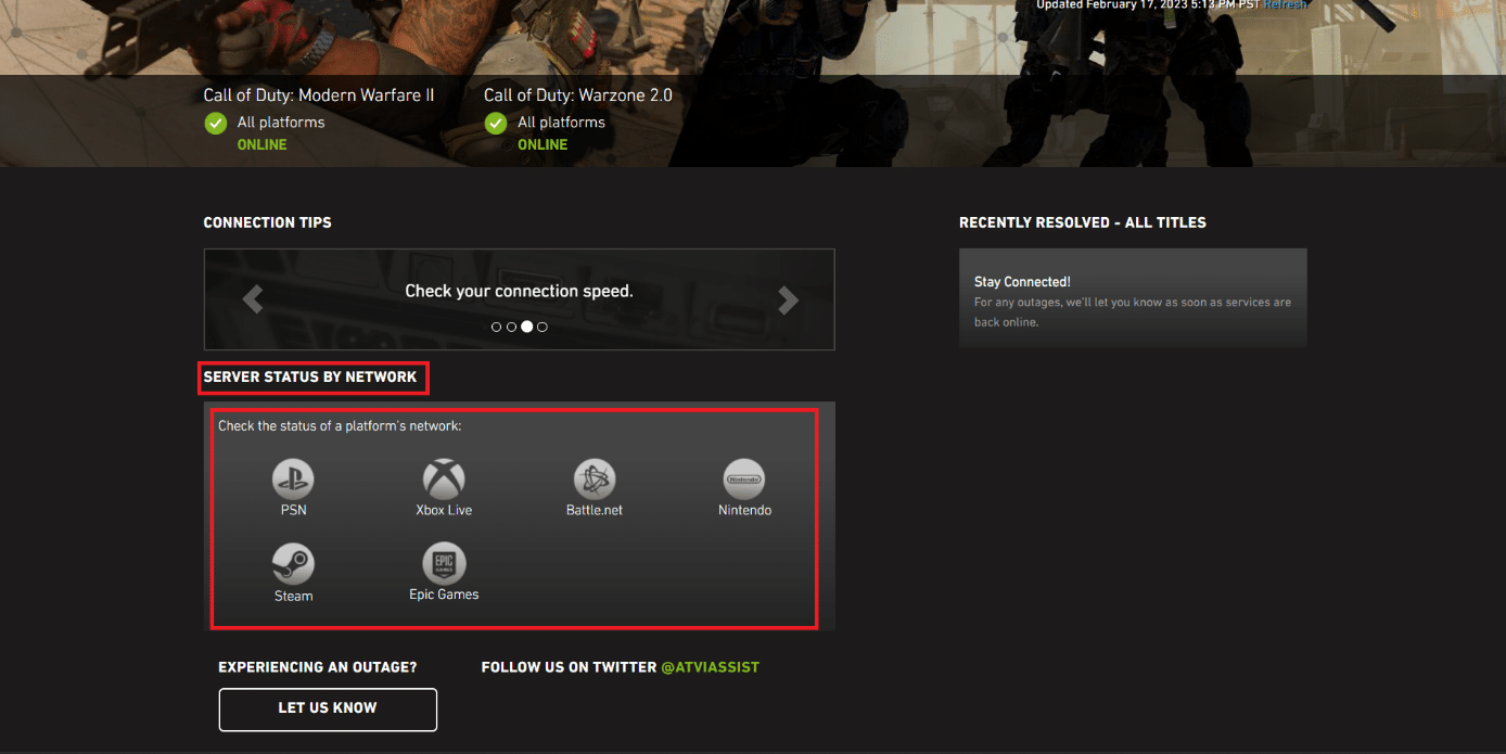 modern warfare 2 server status