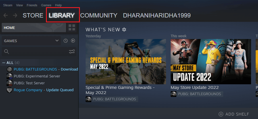 Launch Steam and navigate to LIBRARY. Fix Dev Error 615 in Modern Warfare 2