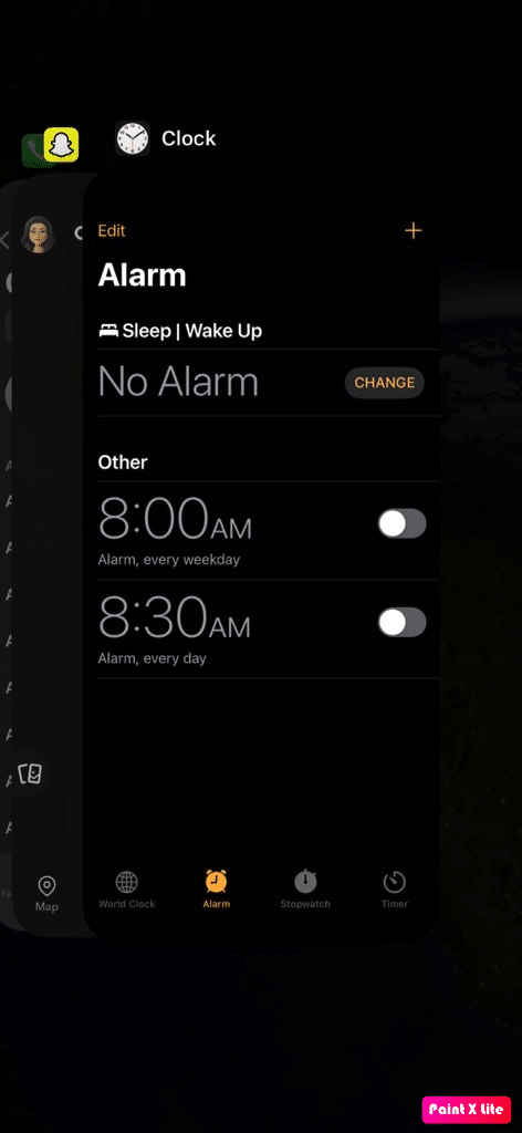 swipe up to close the apps |