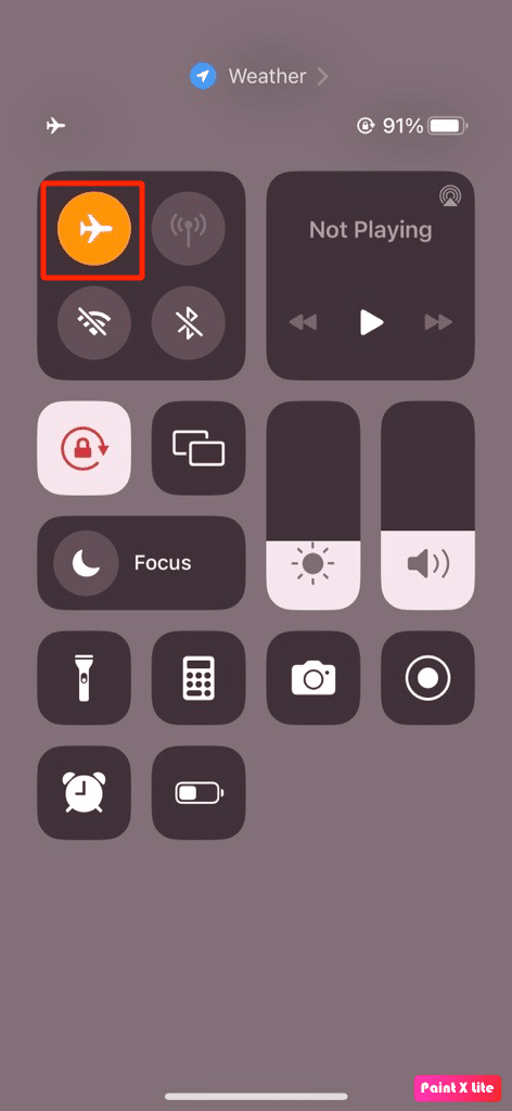tap on airplane mode icon | SSL error iPhone