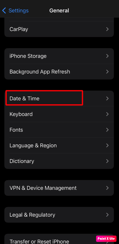 choose date & time option | SSL error iPhone