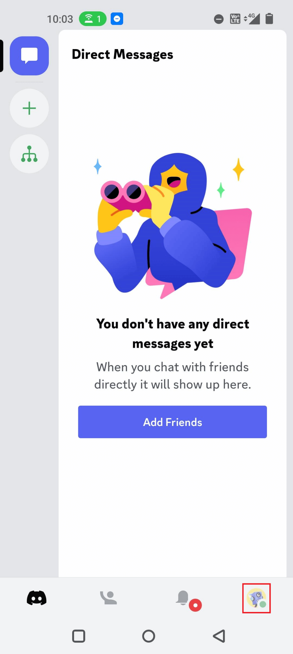 Tap on your Avatar