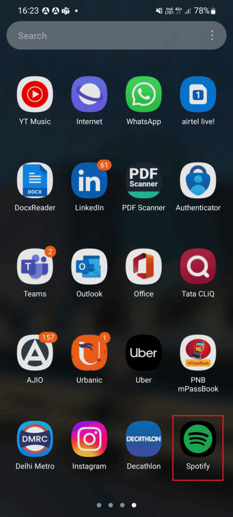 Tap on Spotify application icon