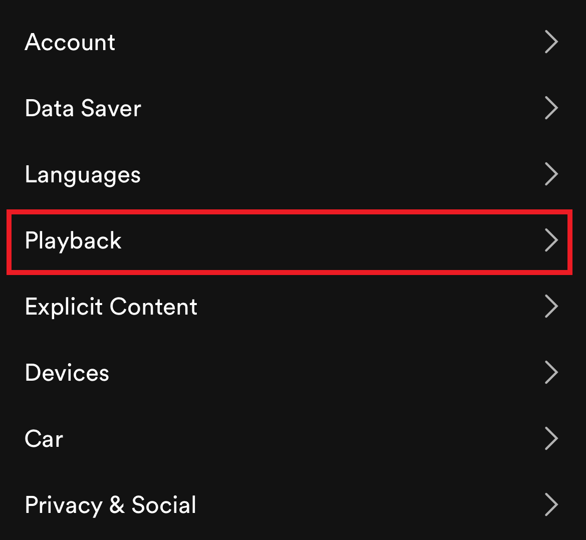 Tap on Playback 