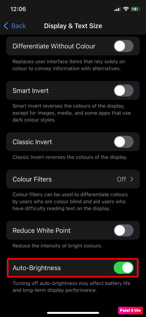 enable auto brightness slider | iPhone heating issue post iOS 16 update