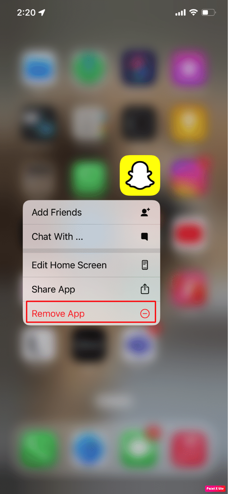 tap on remove app option | iPhone 11 overheating iOS 15