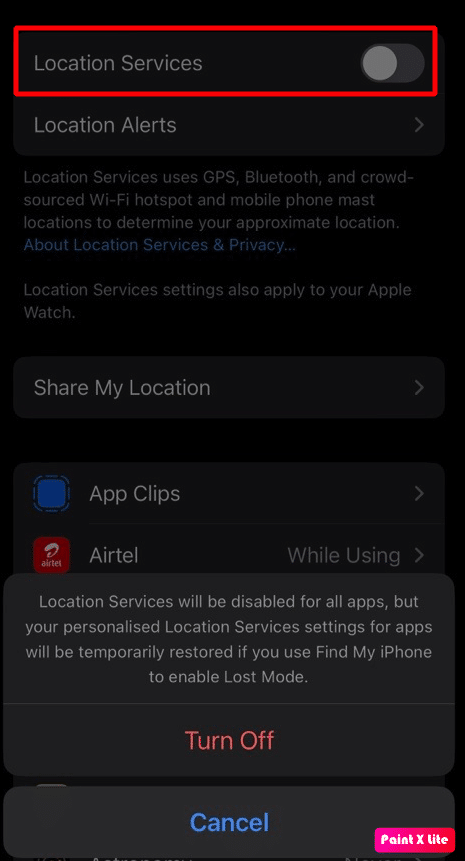 toggle off locaation services slider | iPhone 11 overheating iOS 15
