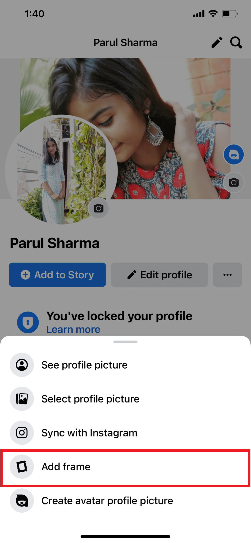 choose Add frame