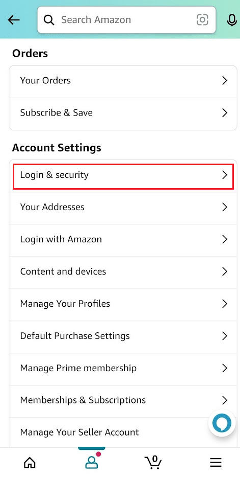 Tap on Login & security