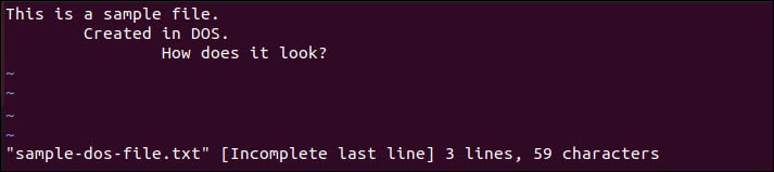 Open a file in the Vi text editor.
