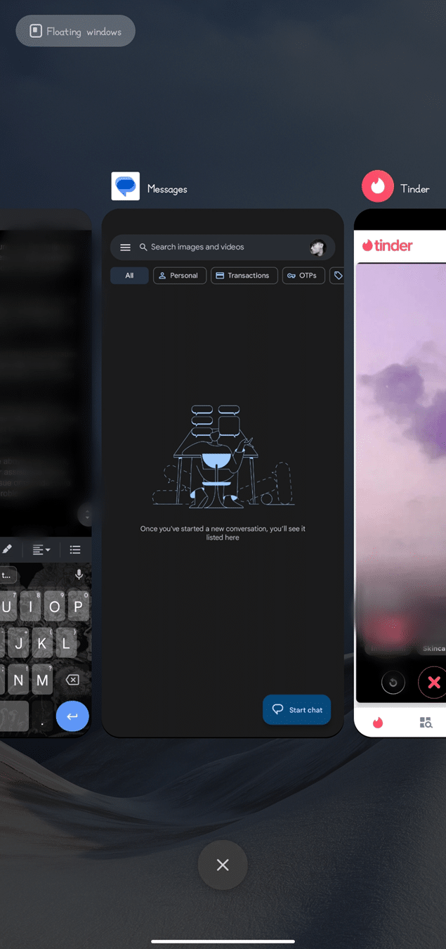 recent apps