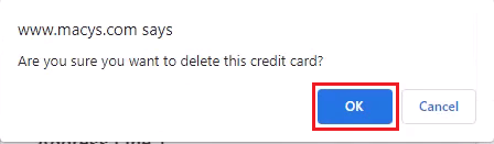 Click on OK from the popup to confirm the action