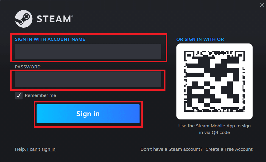 click on Sign in
