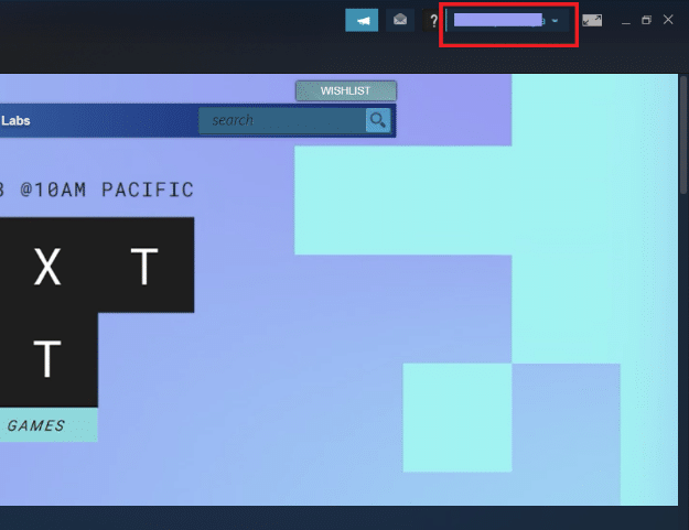 Click on your Steam Profile name
