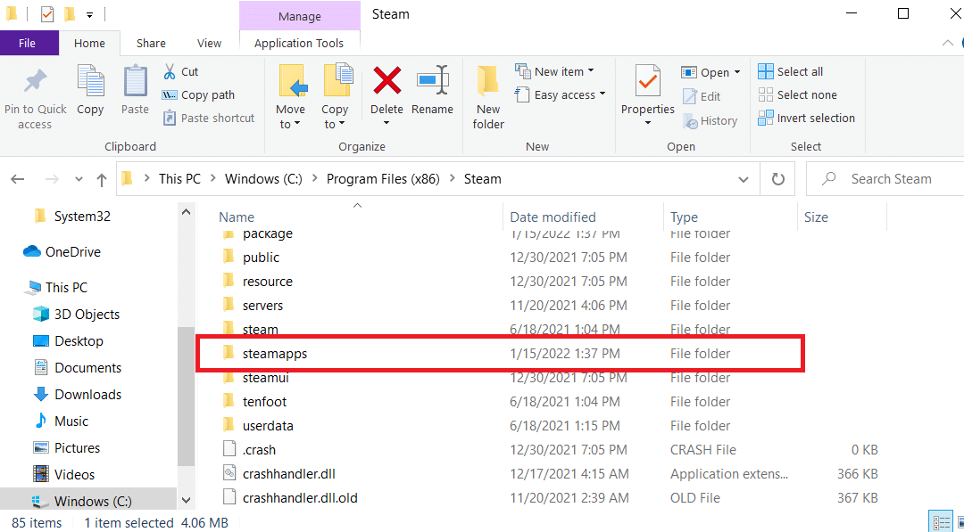 Copy the steamapps folder