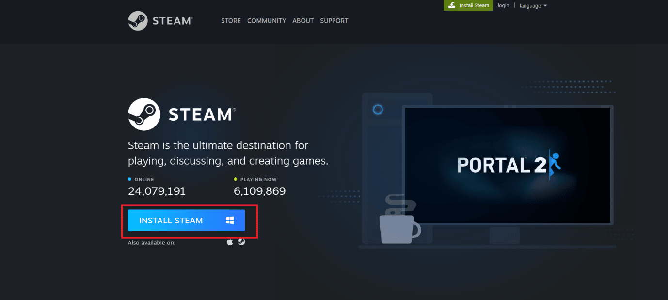 click on Install Steam