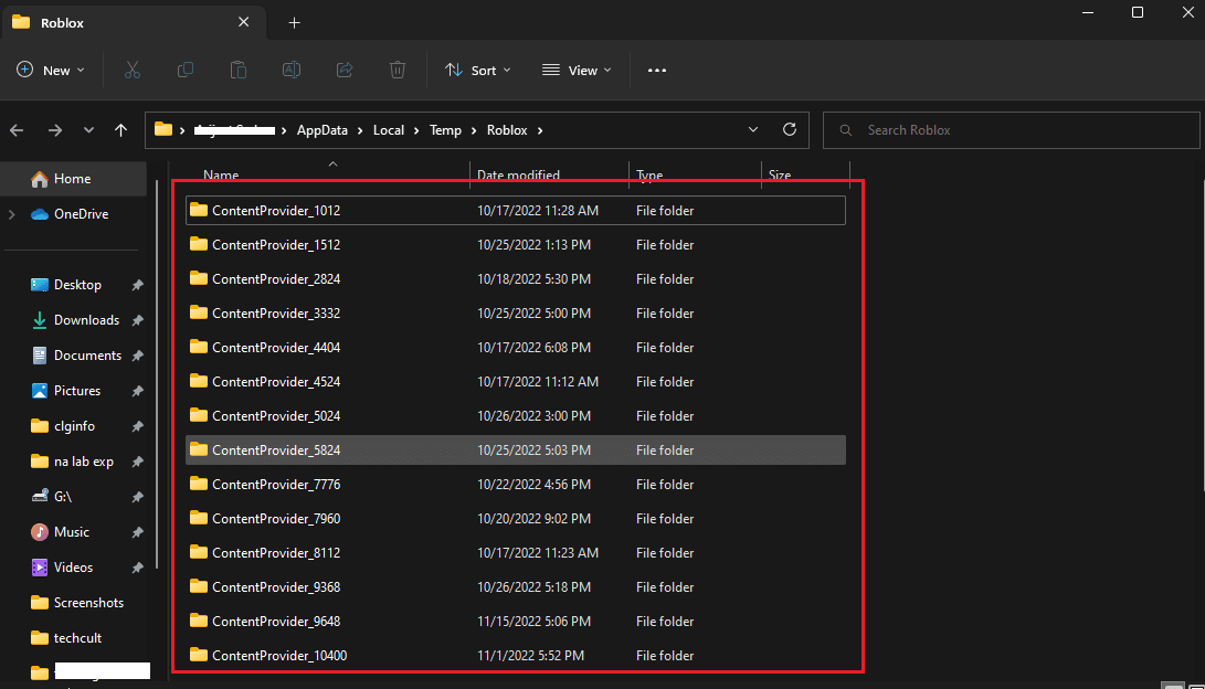 delete Roblox temp folder files