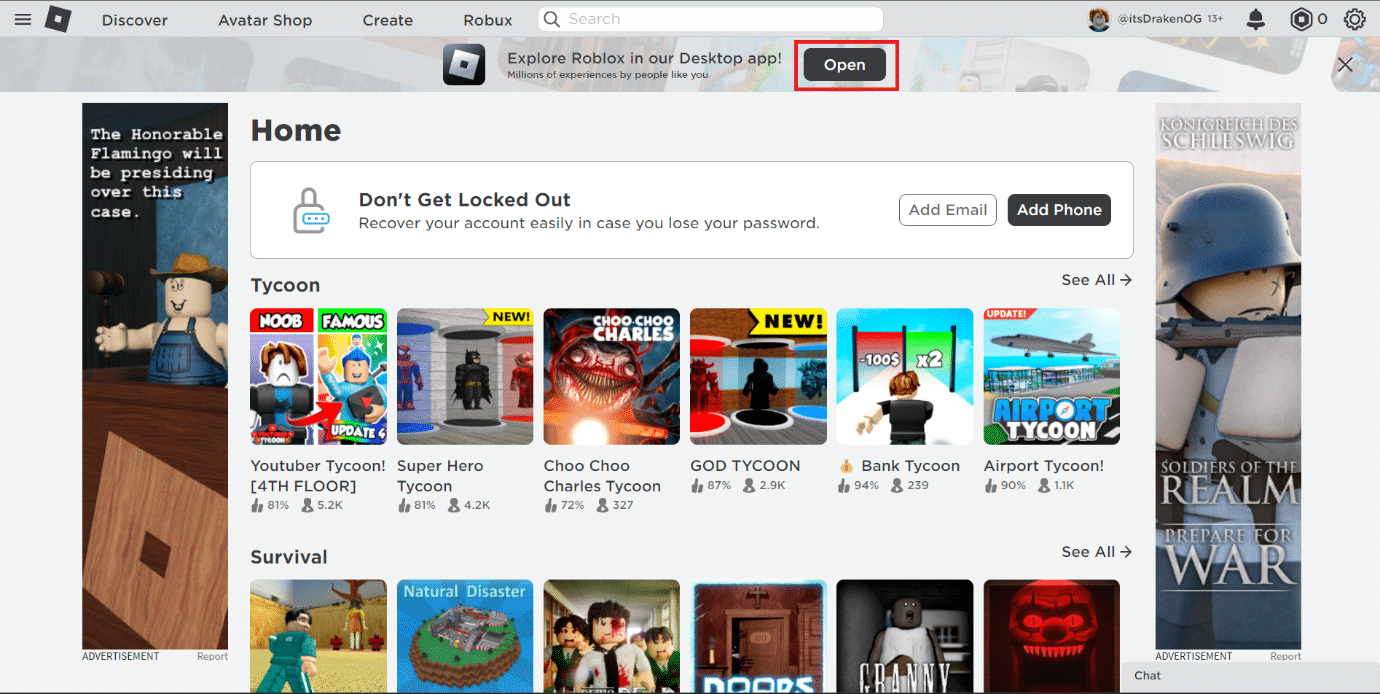 click on Open. 9 Ways to Fix Roblox Error Code 529