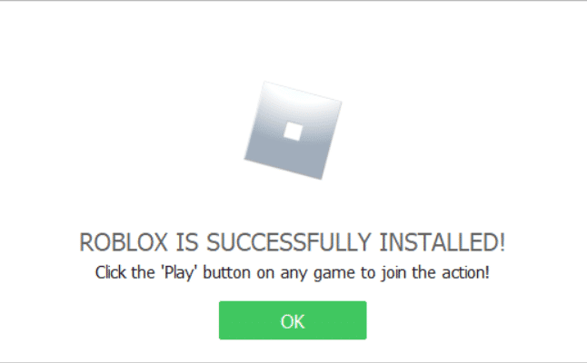 Roblox is successfully installed in PC.