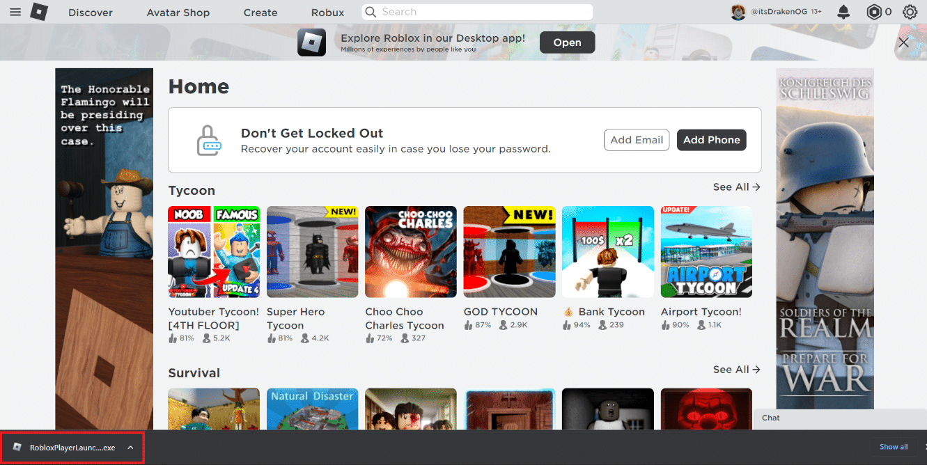 Click on the Download file