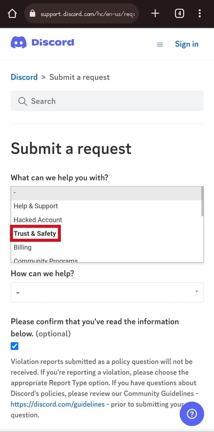 tap on Trust & Safety. How to Change Age on Discord