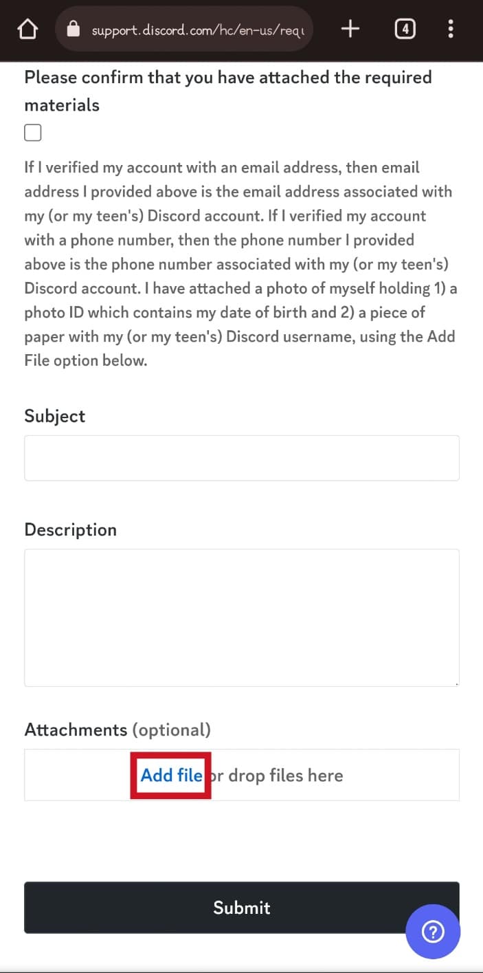Tap on Add file