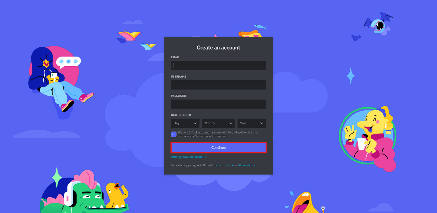 Click on Continue
