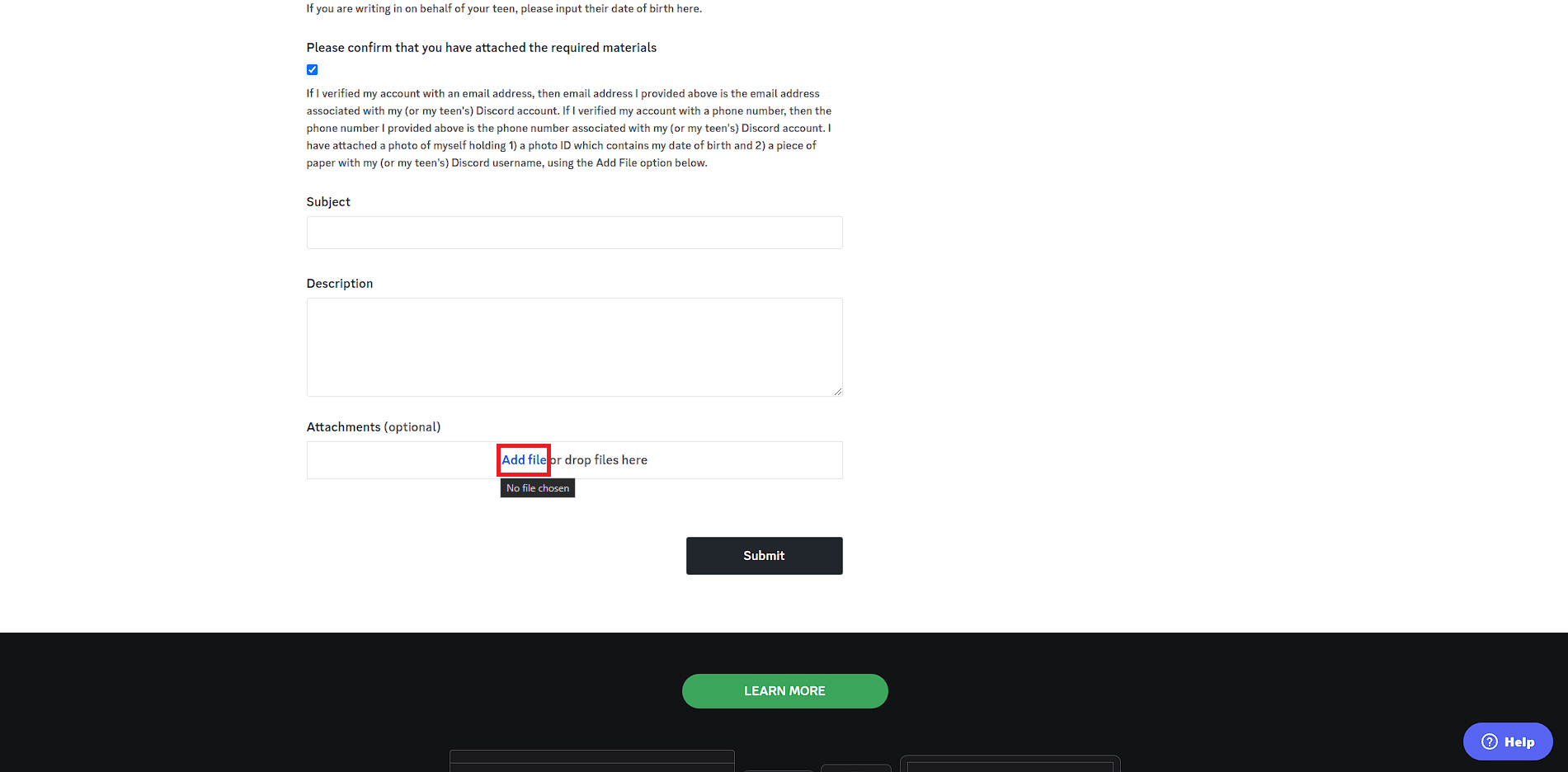Click on Add file