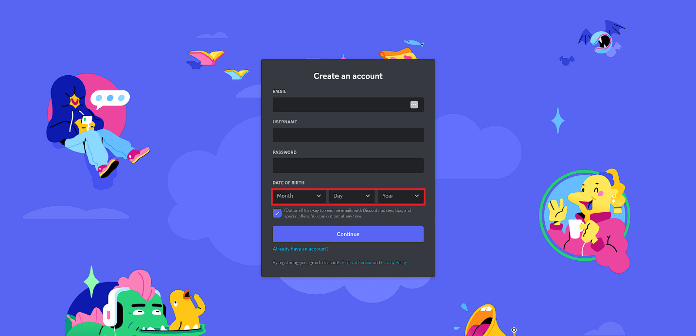 Enter the correct DATE OF BIRTH. How to Change Age on Discord