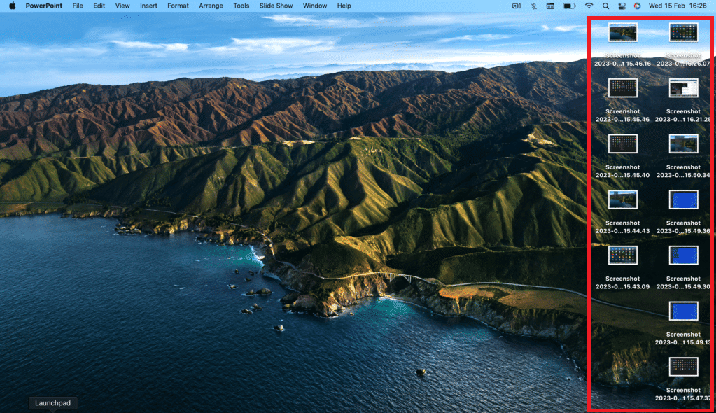 screenshots are automatically saved to your Mac desktop