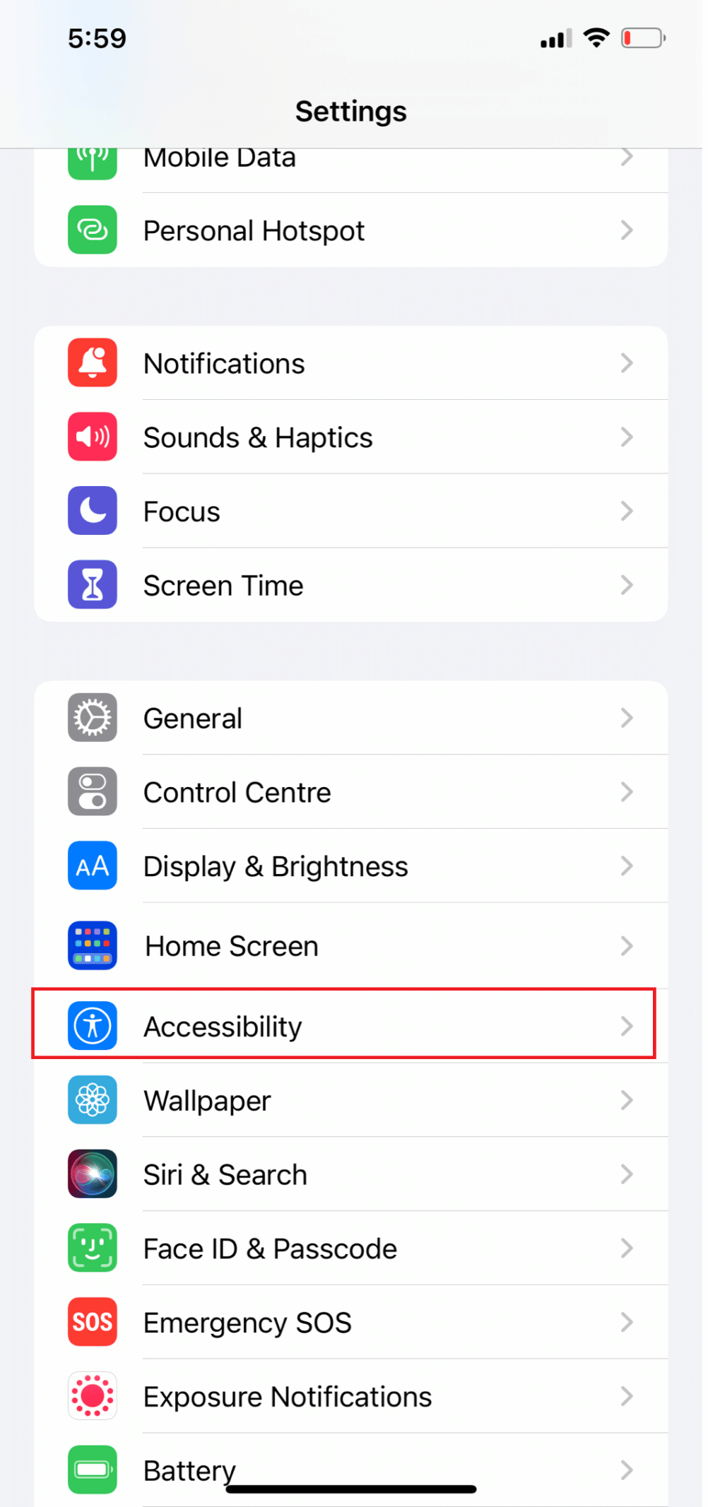 Select Accessibility