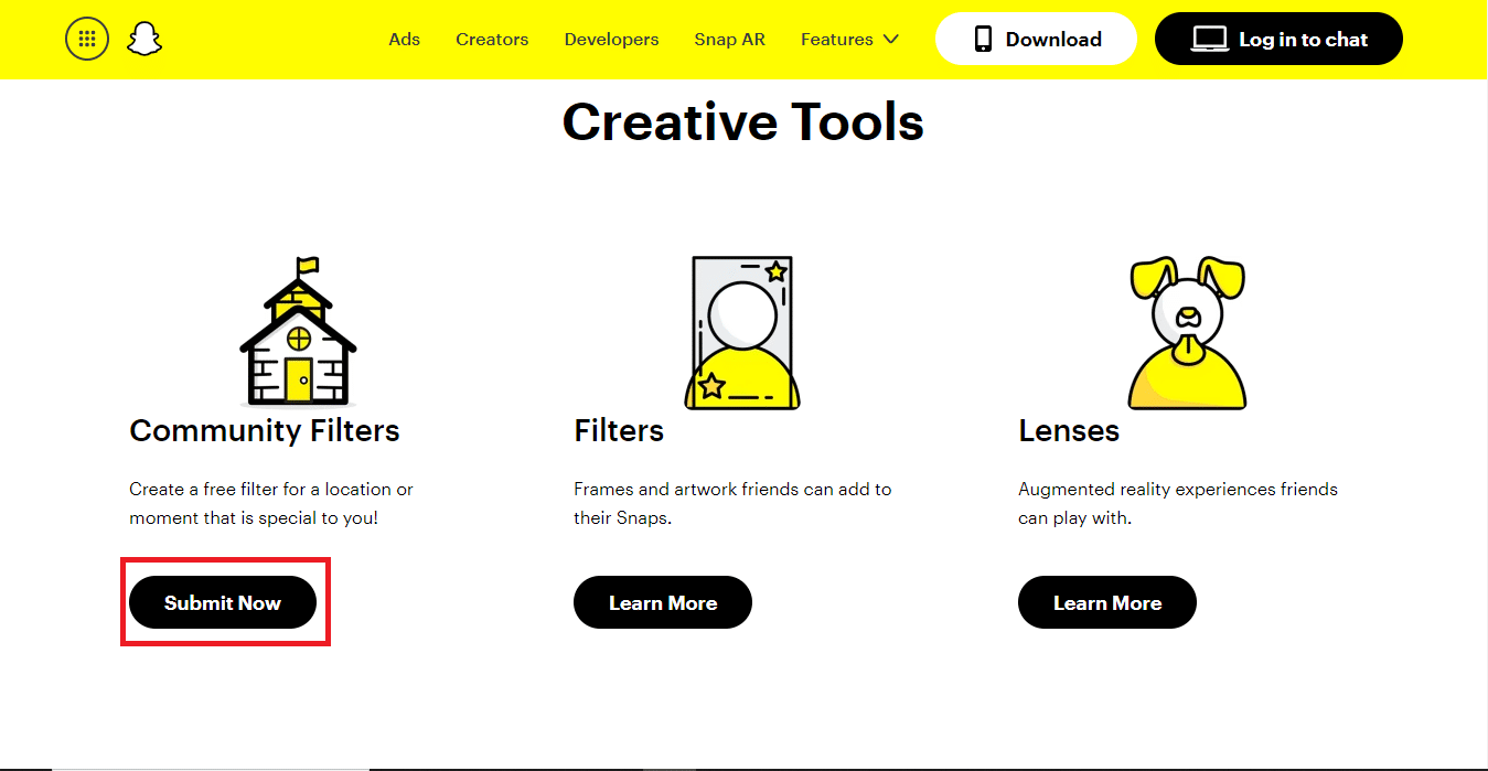 click Submit Now. Snapchat lens creator profile