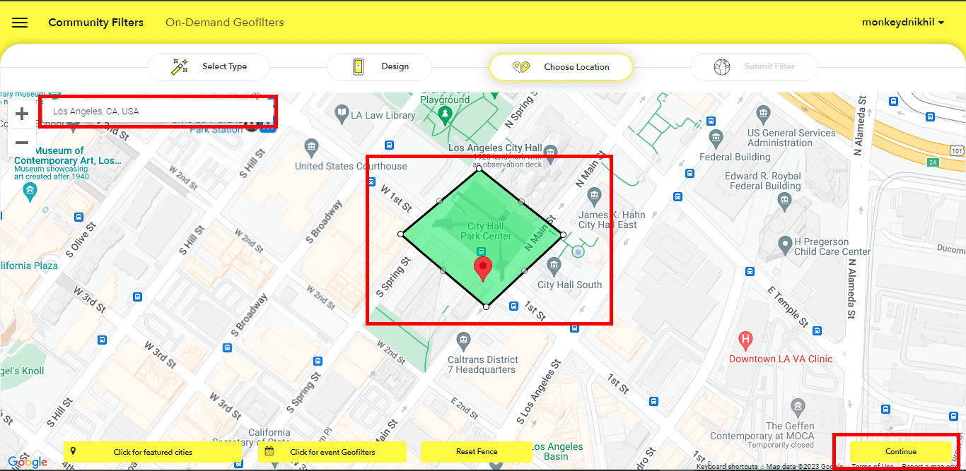 Choose your location. Snapchat lens creator profile