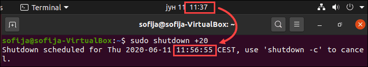 Schedule a system shutdown in the specified number of minutes.