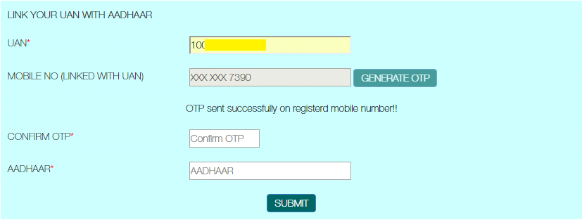 How To Link Aadhar With PF Number Without Login In UAN Portal