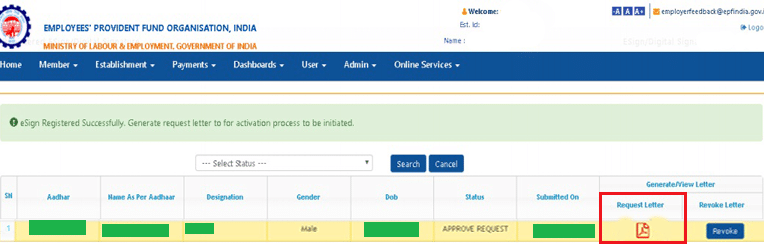 How To Register Aadhar Based E Sign At PF Unified Portal