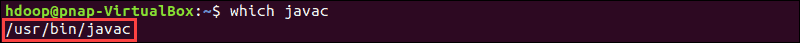 Java binary directory location with which command.