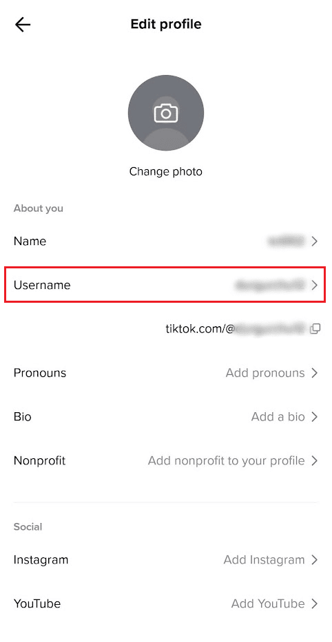 Tap on the Username field