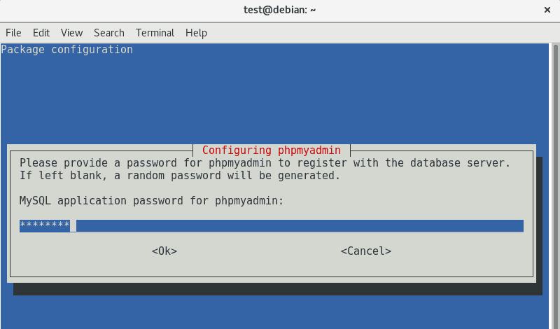 Set password for phpMyAdmin