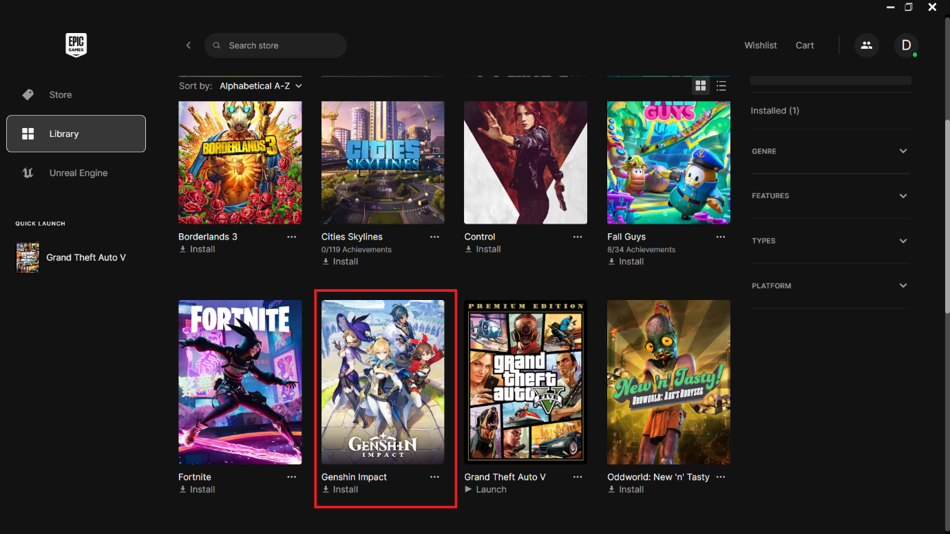 Click on the Genshin Impact tile to launch the game. 7 Ways to Fix Genshin Impact Error Code 31 4302