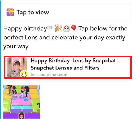 Click on the URL | How Do I Unlock More Lenses on Snapchat