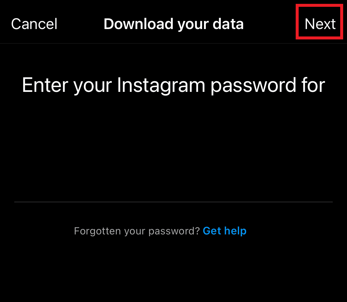 Tap on Next | What is Instagram Back Up?