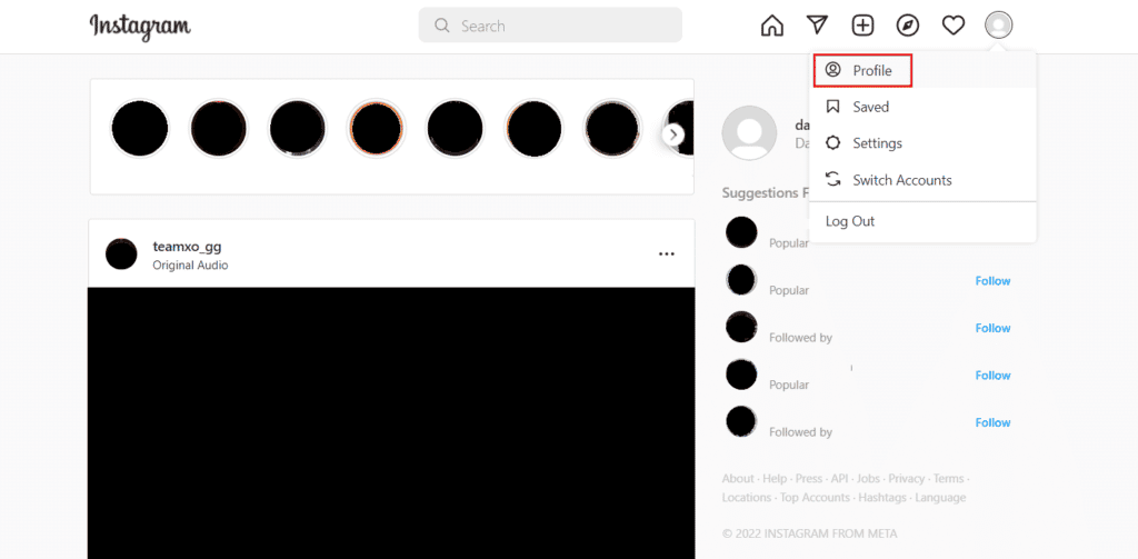 Open your Profile. 