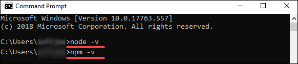 Testing Node JS and NPM on Windows using CMD