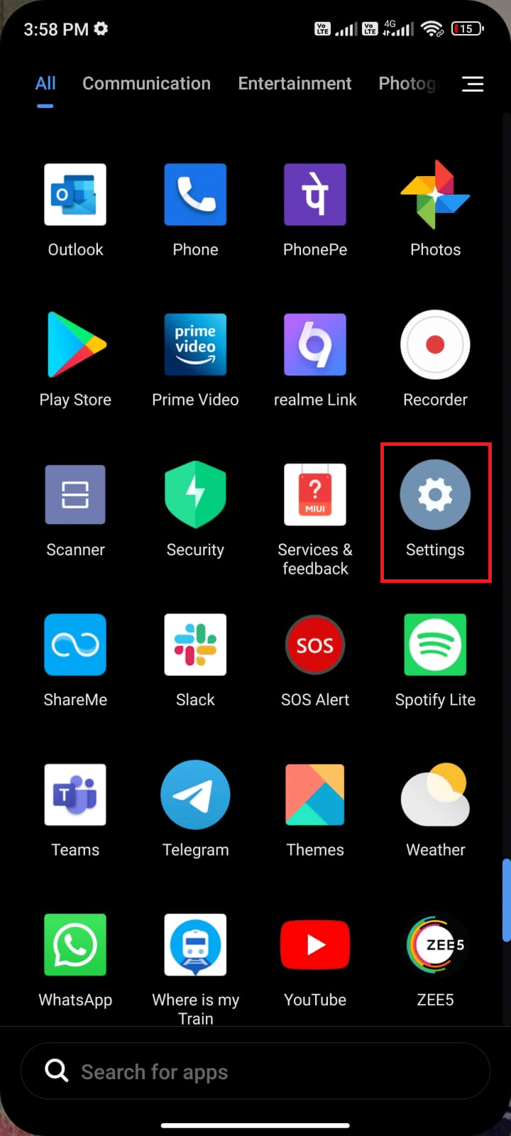 Tap the Settings icon on your Home Screen