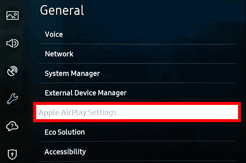 apple airplay settings