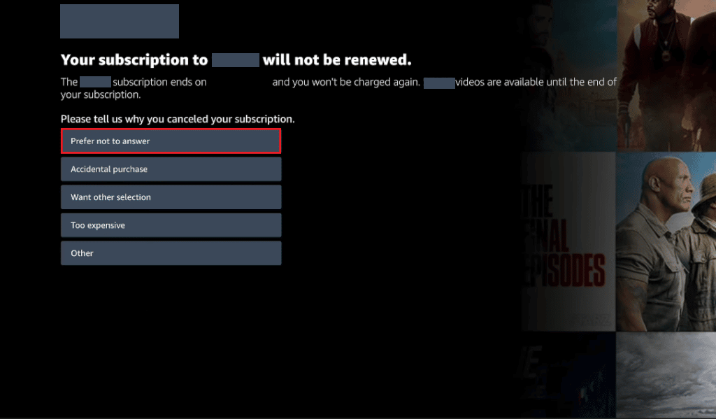click on Prefer not to answer or any other desired reason | 