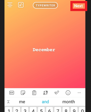 Choose Next in the upper right corner and choose to Send to publish your Story