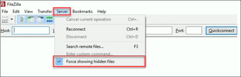 force-hidden-file-filezilla-htaccess-wordpress